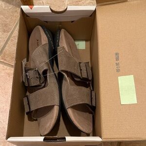Jsport by Jamba Men's Suede Double-Buckle Sandals - Brown